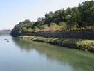 球磨川沿いの石垣…