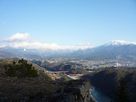 天守台と恵那山の眺望