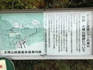 史跡太尾山城跡についての案内板…