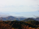 鎌刃城からの琵琶湖と彦根城…