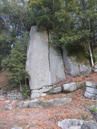 登城道脇の巨石…