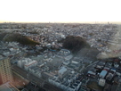 横浜プリンスホテルから見た篠原城…