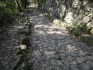黒門口登城道の途中に残る石畳…