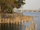 近江大橋と石垣…