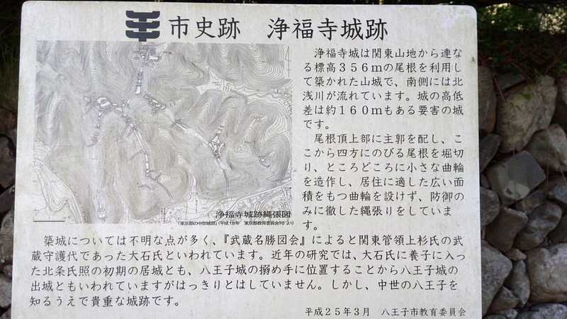 浄福寺城跡説明板
