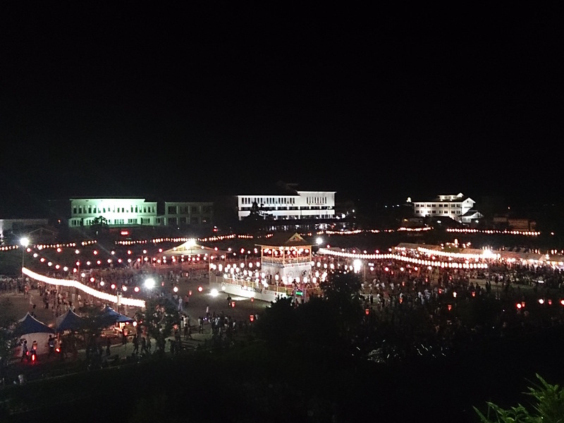篠山城の写真 デカンショ祭りの様子 夜 攻城団