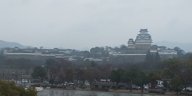 攻城団 姫路城の写真 冬雨の姫路城