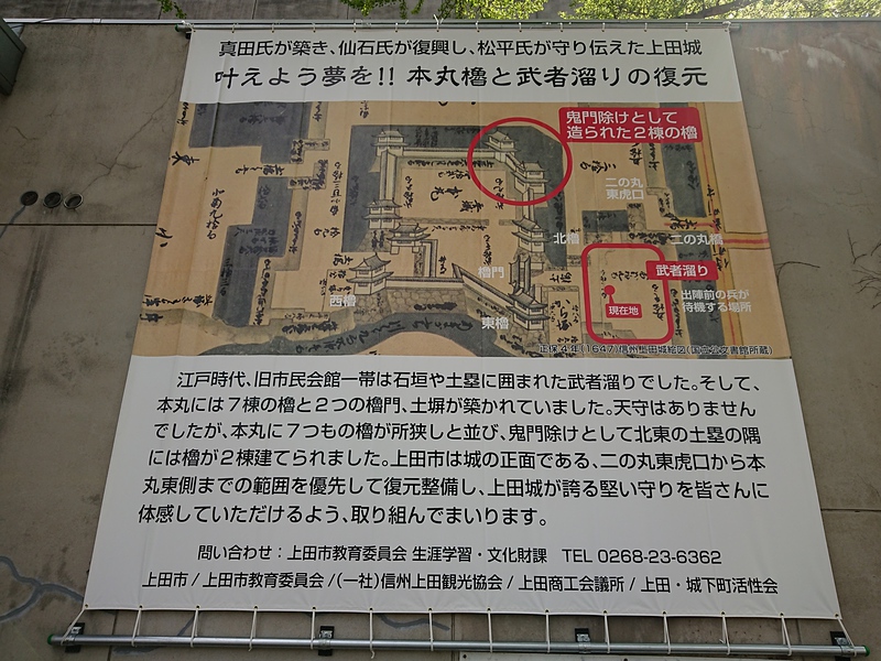 上田城復元計画の掲示