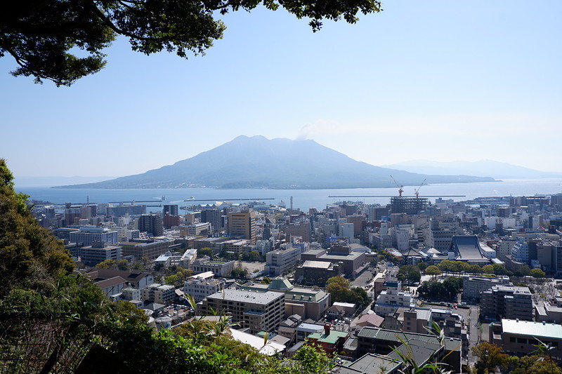 城山からの桜島の眺望