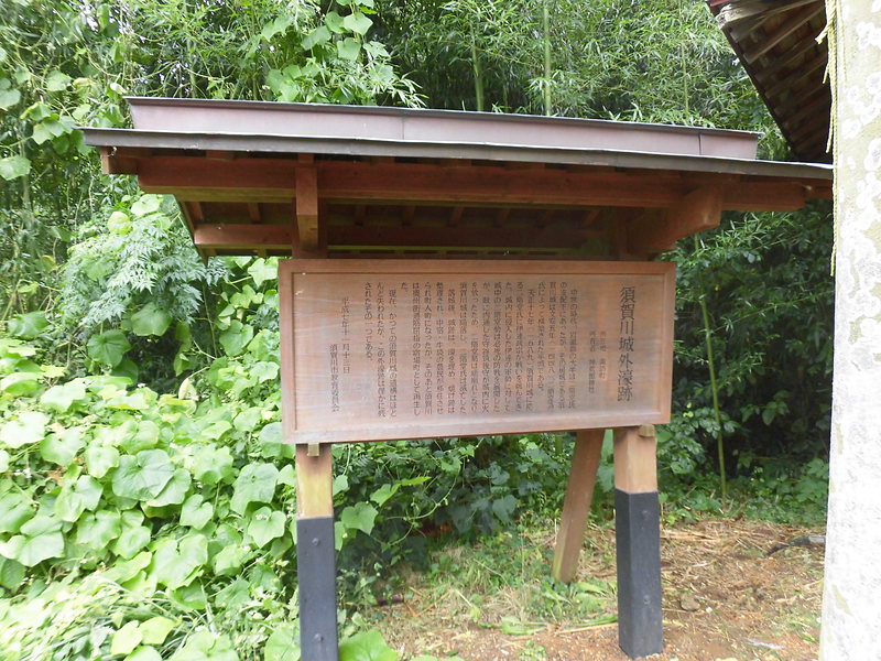 須賀川城外濠跡の説明板