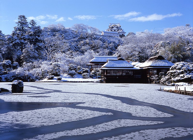 彦根城の写真 冬の玄宮園 攻城団