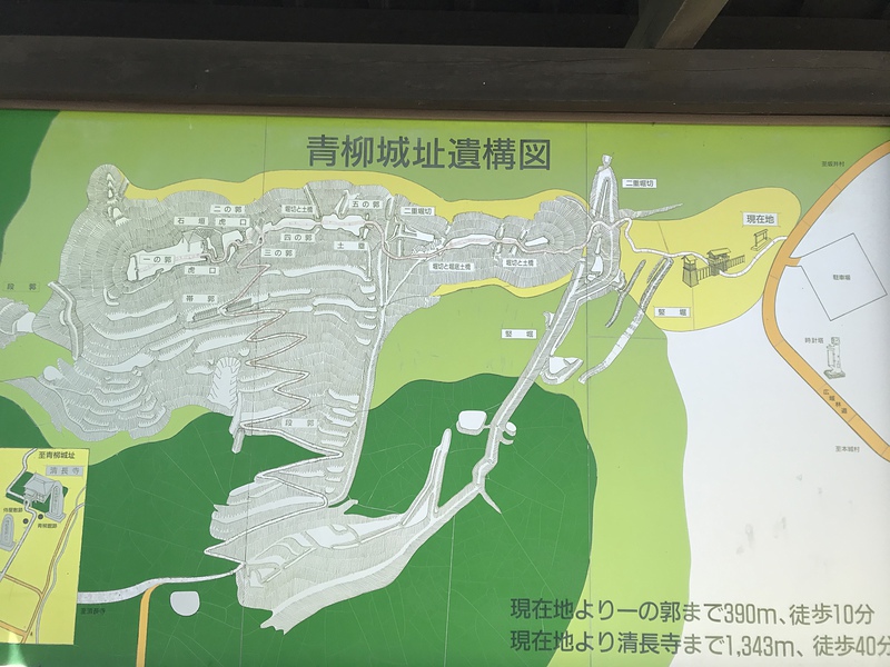 青柳城跡遺構図
