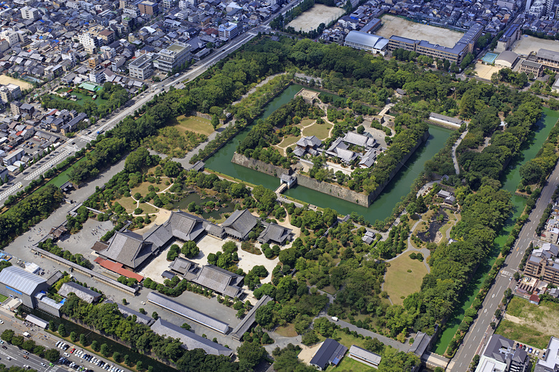 京都二条城上空俯瞰