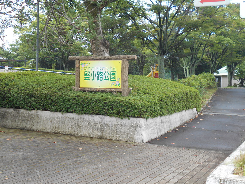 小川城の東側、竪小路にある竪小路公園です。