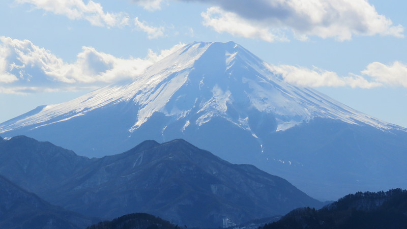 岩殿山城からの富士