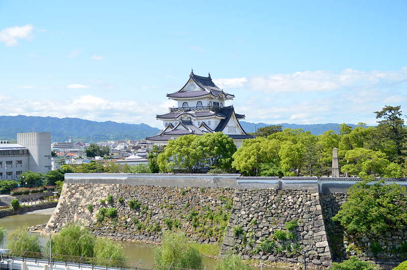 岸和田城と石垣（2014年夏）