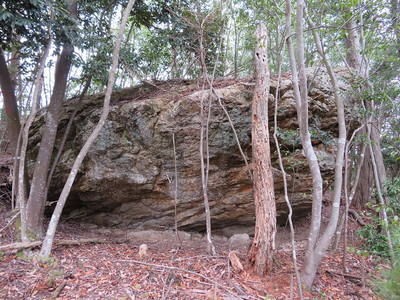 竜ケ鼻砦付近の巨岩