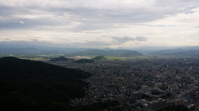 本丸から鳥取市街の眺望