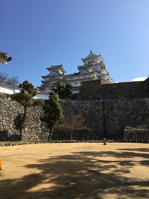 ろの門付近から見た天守