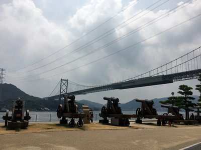 城址周辺「長州藩砲台と関門橋」