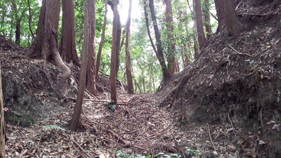 竹井城　堀切②