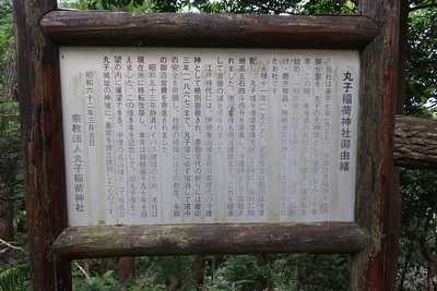 丸子稲荷神社の案内板