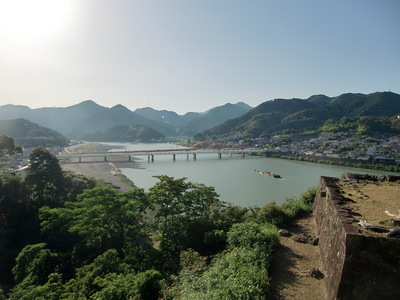本丸から熊野川の眺め