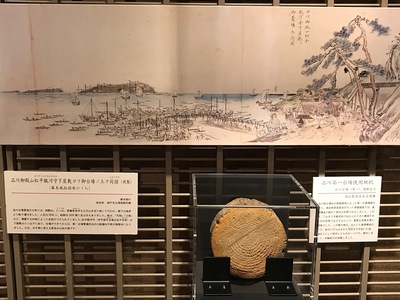 品川歴史館にある第一台場の木杭