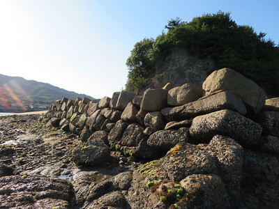 南隅の石垣跡