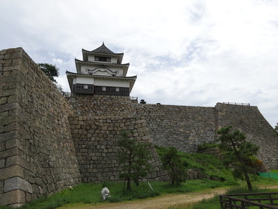 二の丸長崎櫓跡方面から眺める天守