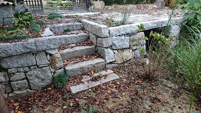 集義館裏の石段