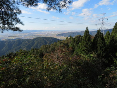 宿直跡からの眺望（福井市内方面）