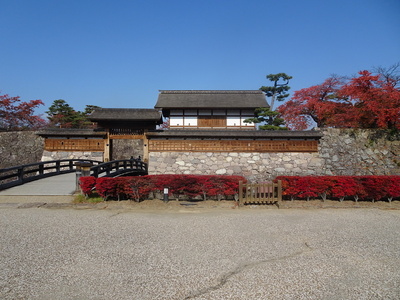 太鼓門・太鼓門前橋と紅葉