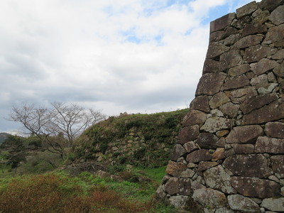 山中御殿西側の石垣