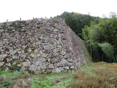 山中御殿西側の石垣