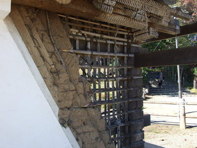 銅門　土塀模型