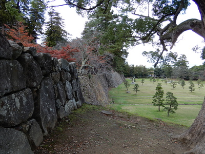 米蔵跡（二の丸下ノ段）で見られる石垣