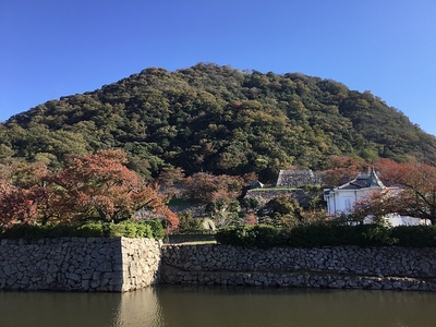 久松山と山下ノ丸石垣