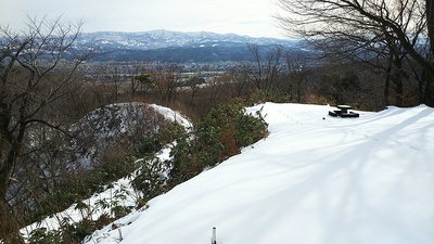 本丸跡の東屋からの眺望（2018冬）