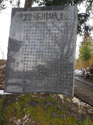 篠川城址石碑
