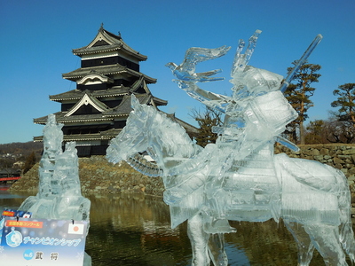 氷の武将と松本城