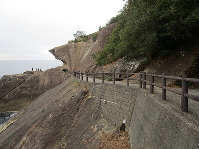 世界遺産の崖
