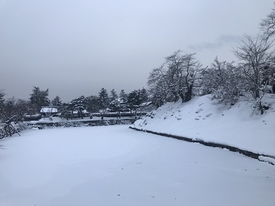 雪の水堀（東面南）