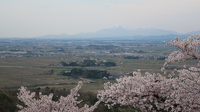 本丸跡からの眺望(高田平野と米山)
