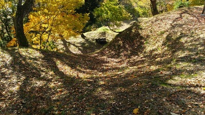 二ノ丸跡の竪堀