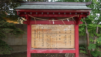 黒石稲荷神社の案内板