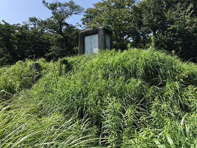 山頂の明治天皇来賀石碑