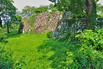 本丸石垣と空堀（南側）