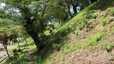 二の丸跡切岸