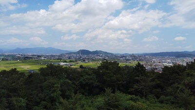 大森城から眺める福島市街